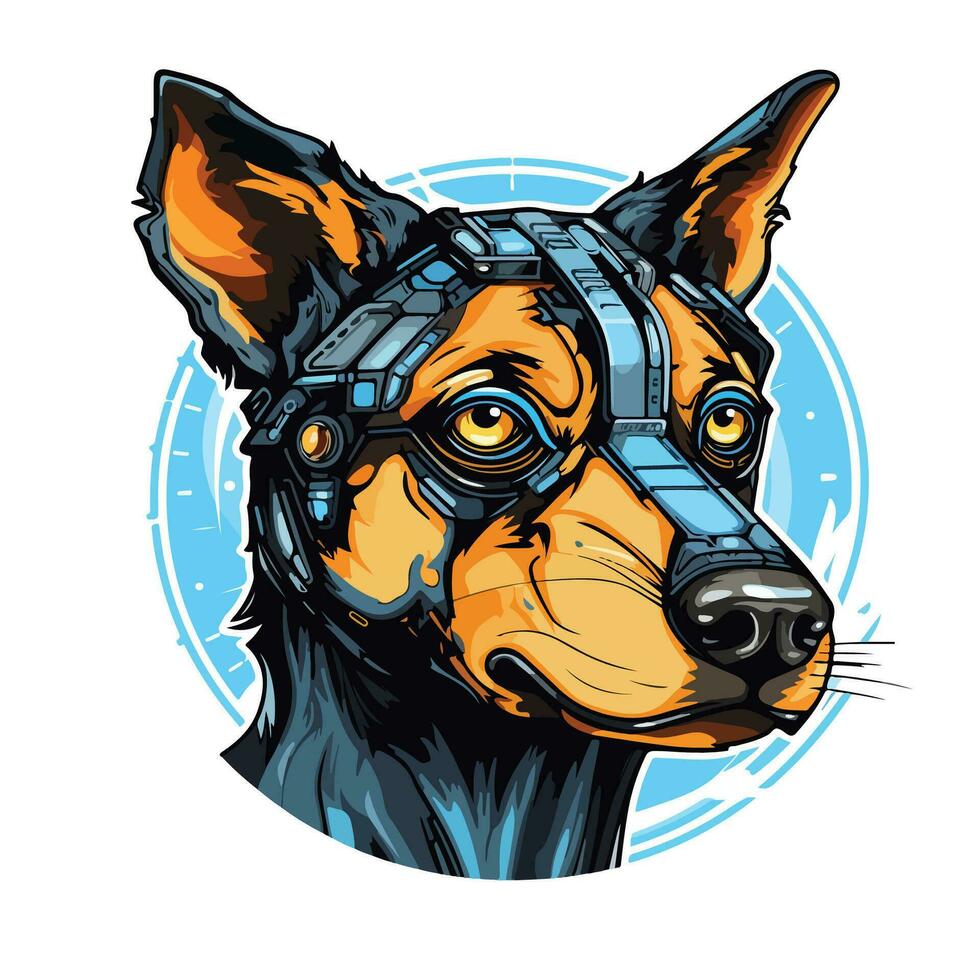 hond cyberpunk vector