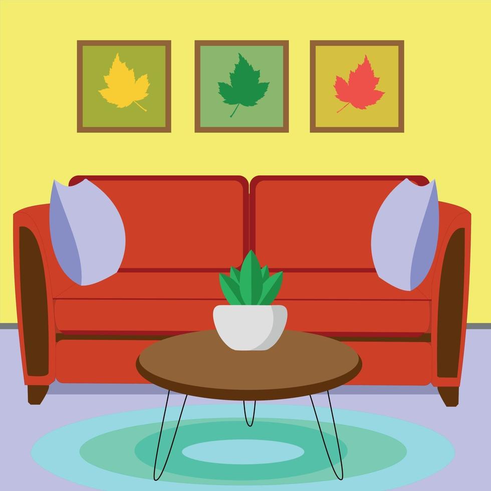 woonkamer illustratie vector