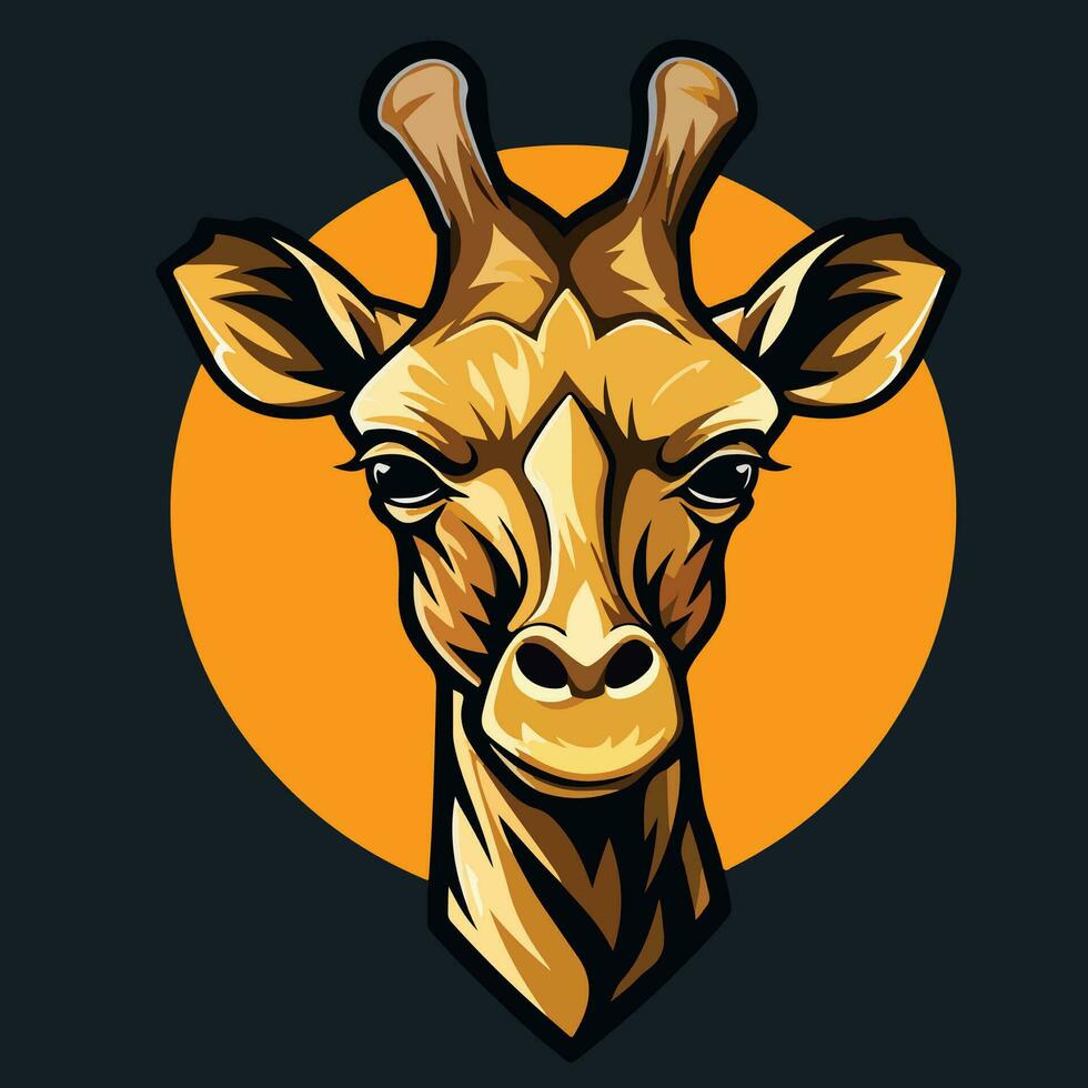 sport- logo van een giraffe vector