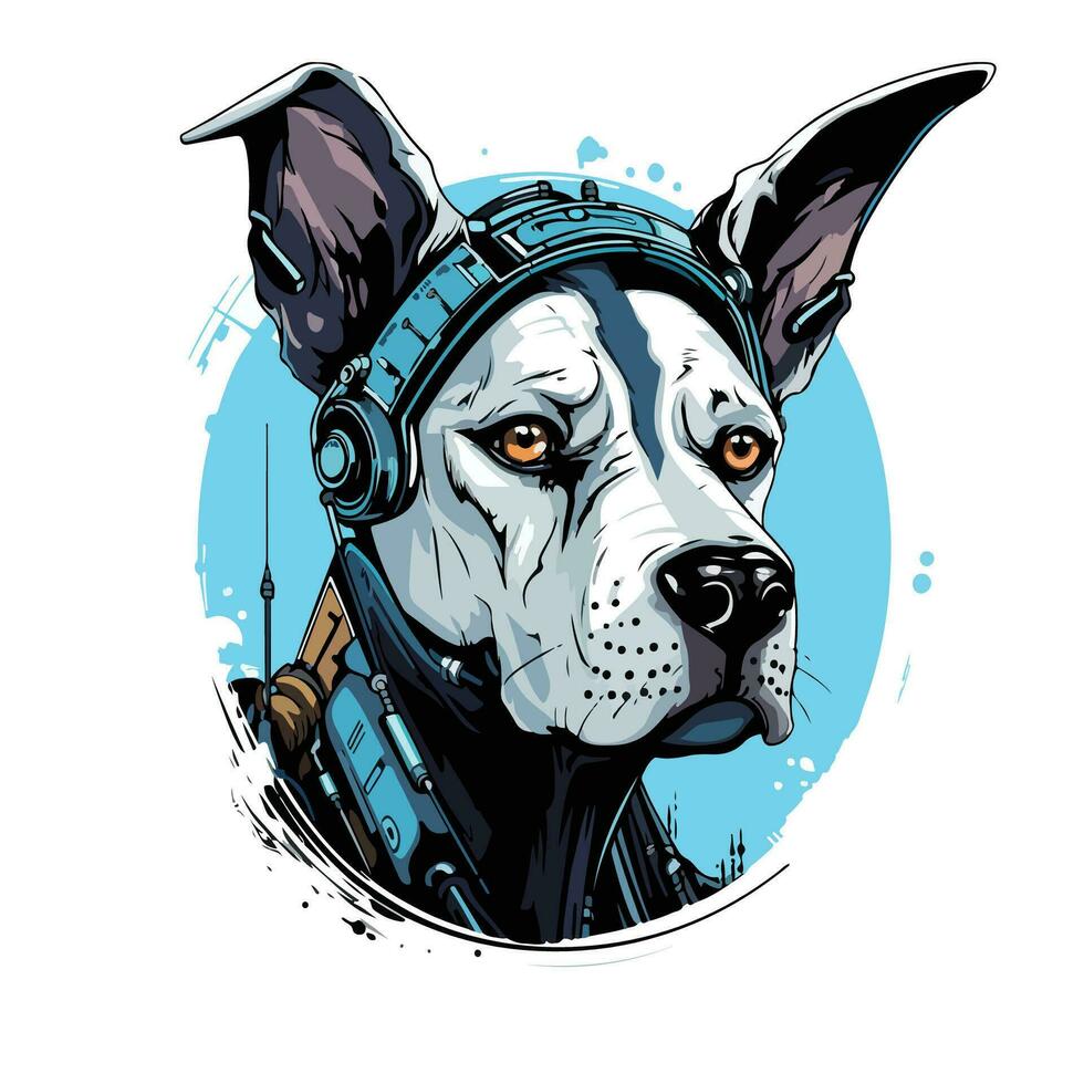 hond cyberpunk vector