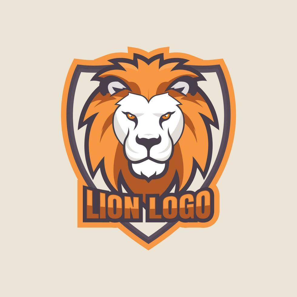 leeuw esport gaming mascotte logo ontwerp sjabloon vector