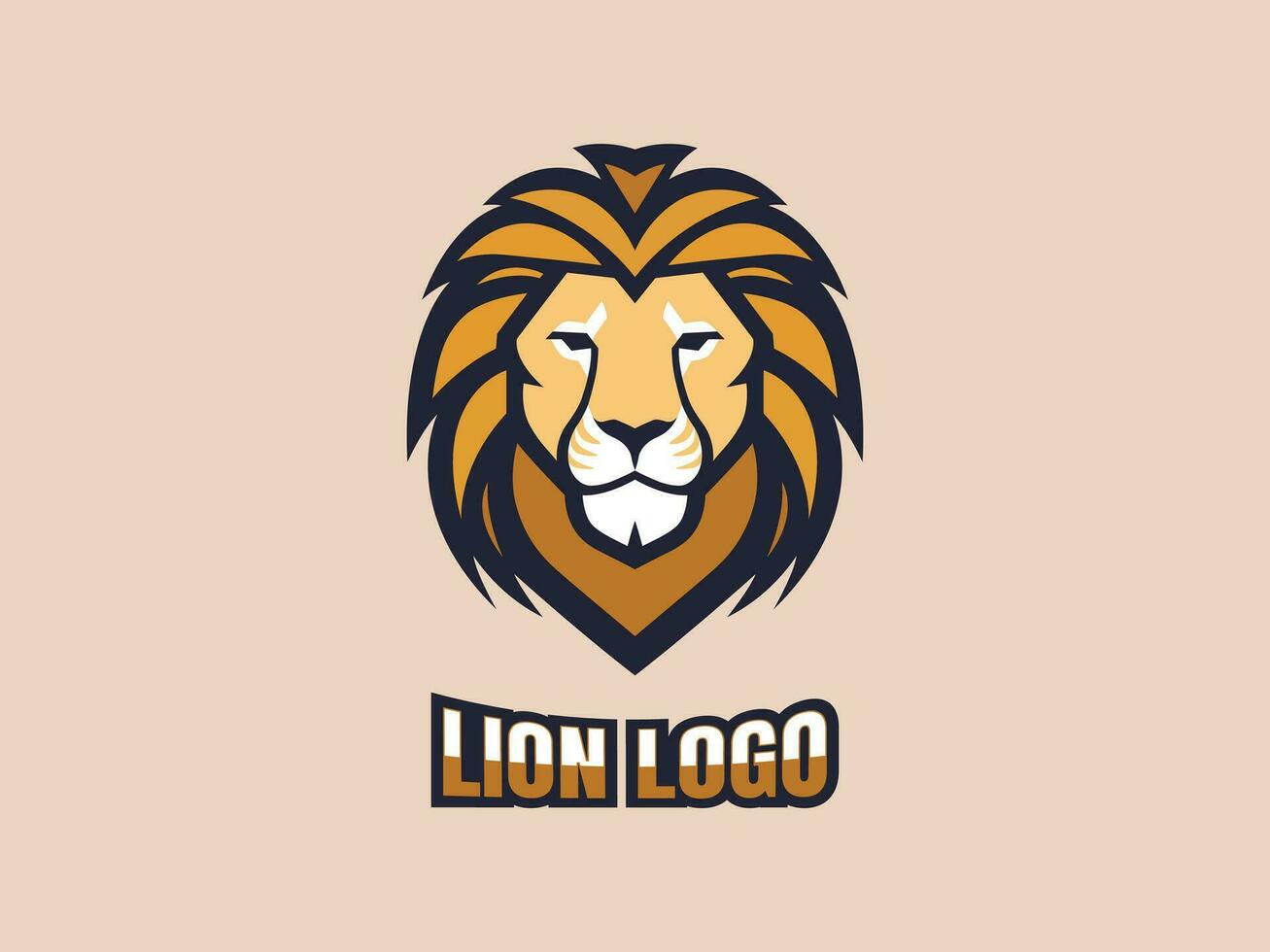 aanpasbare leeuw esport gaming logo sjabloon vector