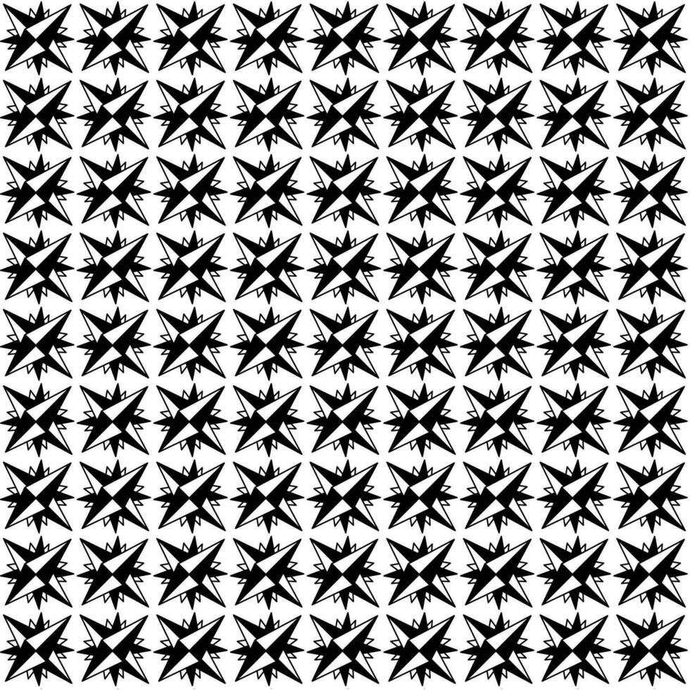 diagonaal stekelig decoratief vector wind roos Leuk vinden element patroon illustratie zwart en wit geïsoleerd Aan plein achtergrond. zwart en wit monochroom backdrop omslag.