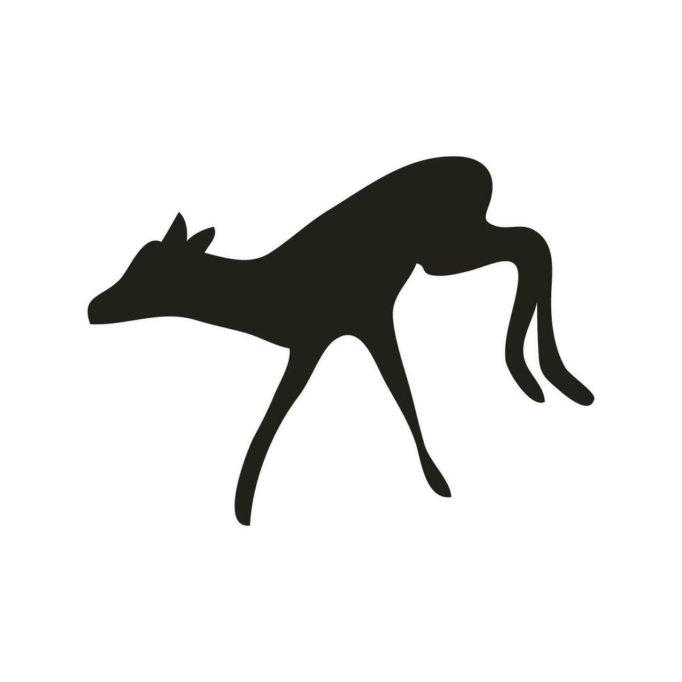 dier silhouet icoon in vlak stijl. dier vector illustratie Aan wit geïsoleerd achtergrond. bedrijf concept.