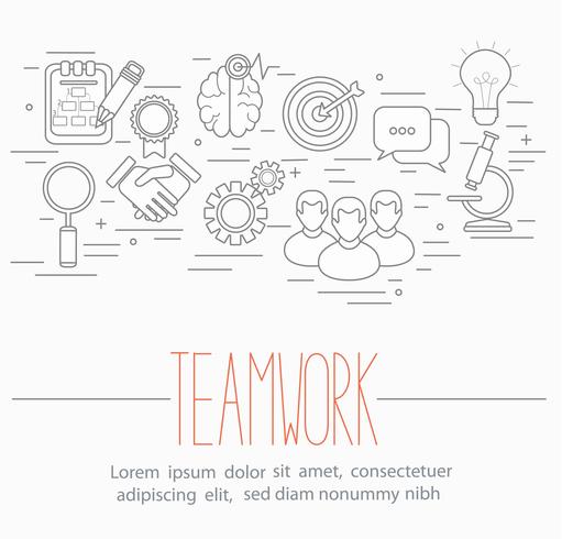 zakelijke teamwork symbolen vector