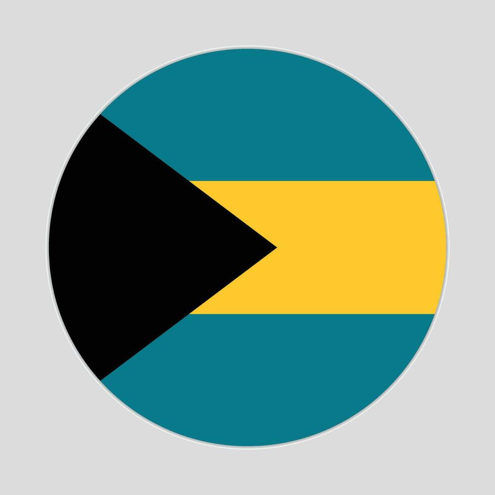 Bahamas vlag vector icoon ontwerp. Bahamas cirkel vlag. ronde van Bahamas vlag.