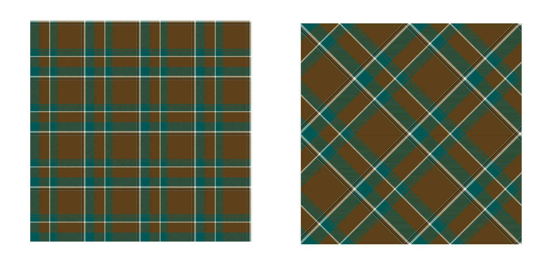 plaid patroon in bruin en groente. vector visgraat getextureerde naadloos Schotse ruit controleren plaid achtergrond voor flanel overhemd of andere modern herfst winter textiel afdrukken.