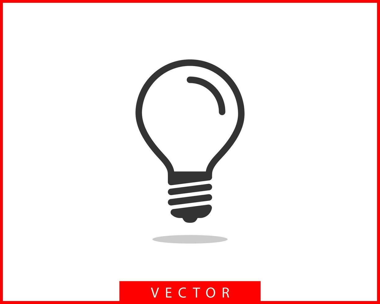licht lamp icoon vector. gloeilamp idee logo concept. lamp elektriciteit pictogrammen web ontwerp element. LED lichten geïsoleerd silhouet. vector