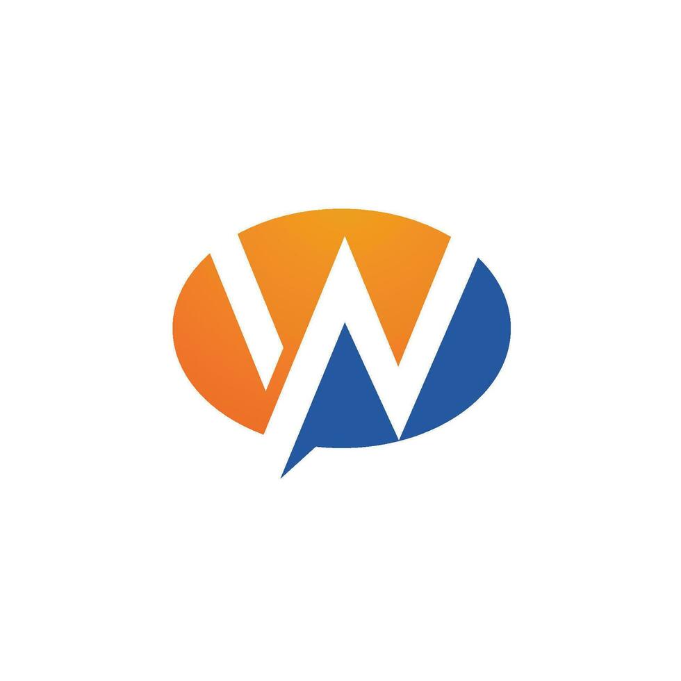 w briefsjabloon logo vector