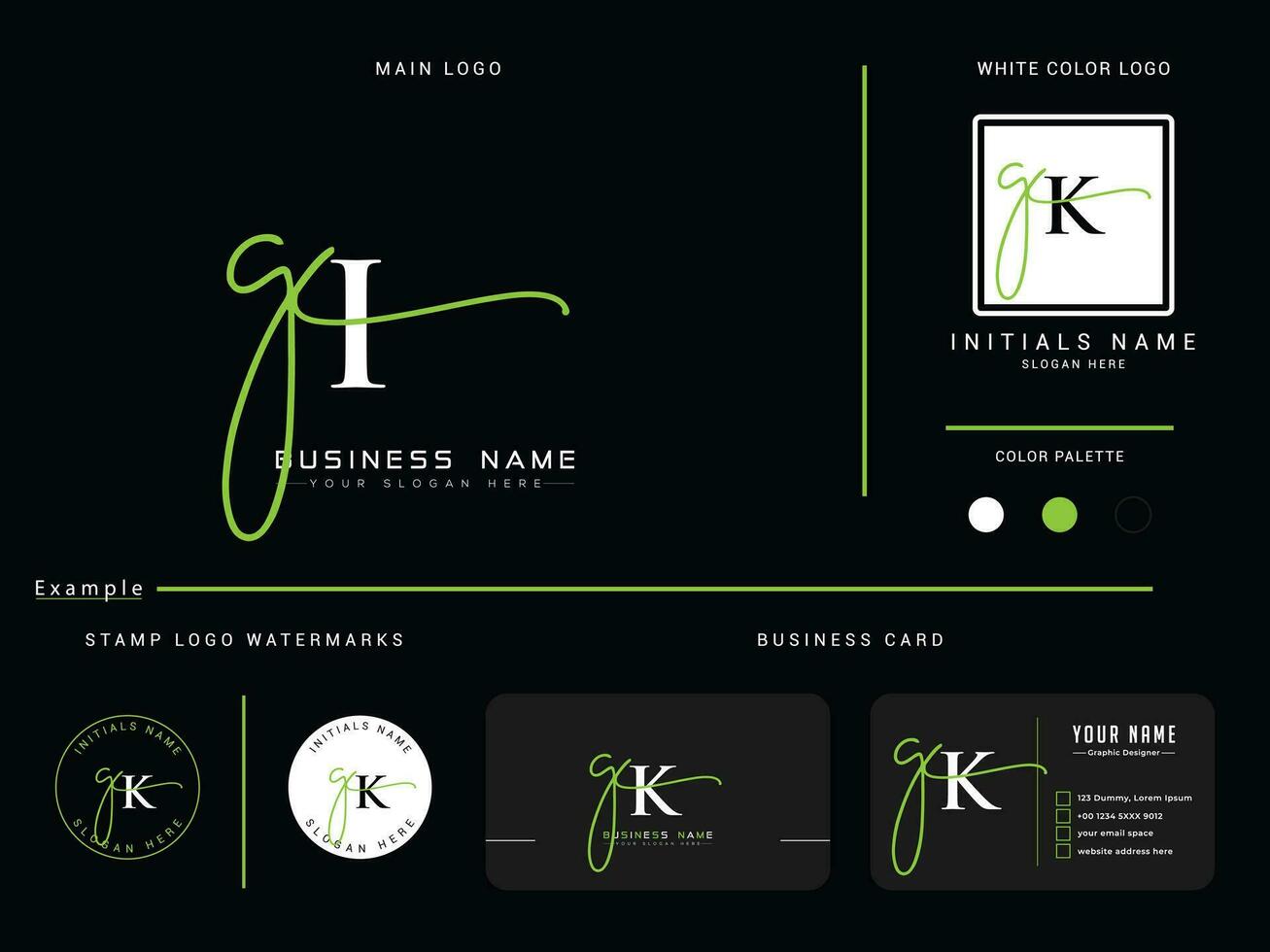 creatief gi handtekening kleding logo, eerste gi luxe logo icoon vector voor winkel