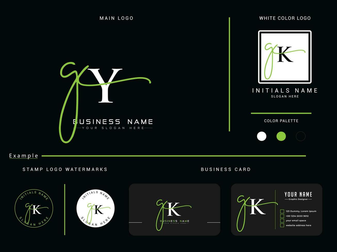 creatief gy handtekening kleding logo, eerste gy luxe logo icoon vector voor winkel