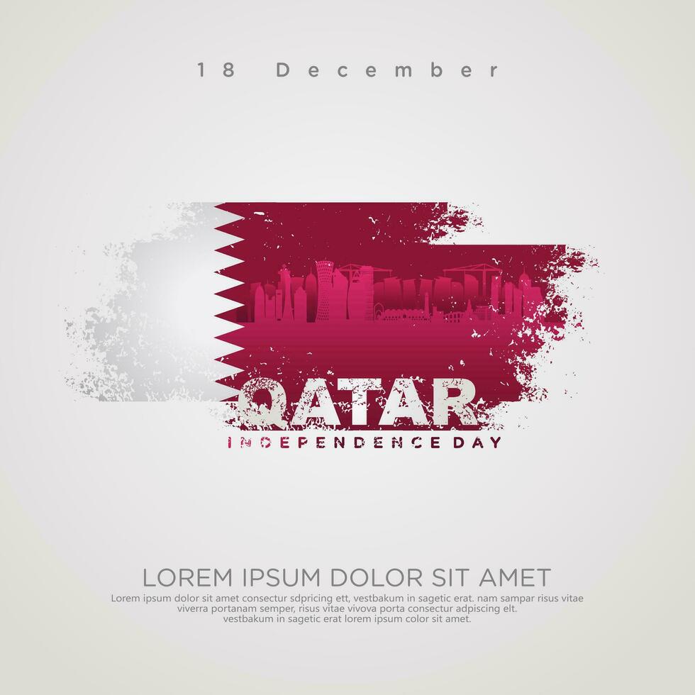 qatar onafhankelijkheid dag groet kaart vector