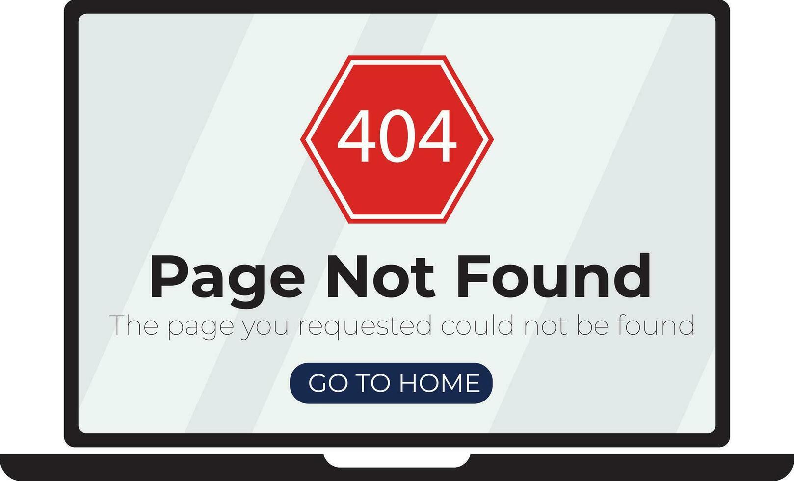 vector illustratie 404 fout bladzijde niet gevonden spandoek. laptop met waarschuwing teken en tekst 404. systeem fout, gebroken bladzijde. voor website. web sjabloon.