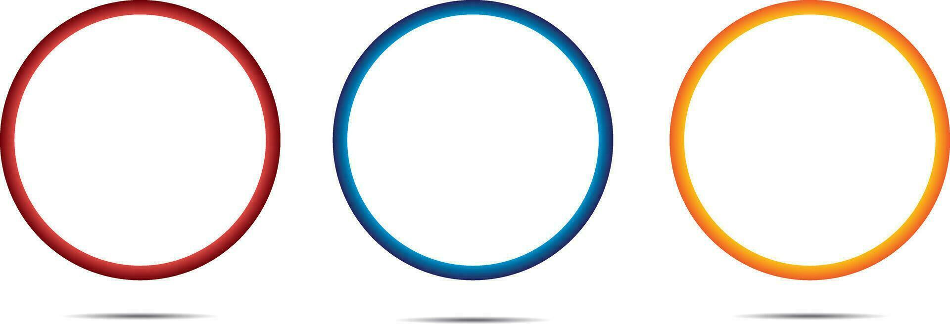 kleurrijk ring vorm 3d icoon set. realistisch ontwerp elementen verzameling. vector illustratie in tekenfilm minimaal stijl