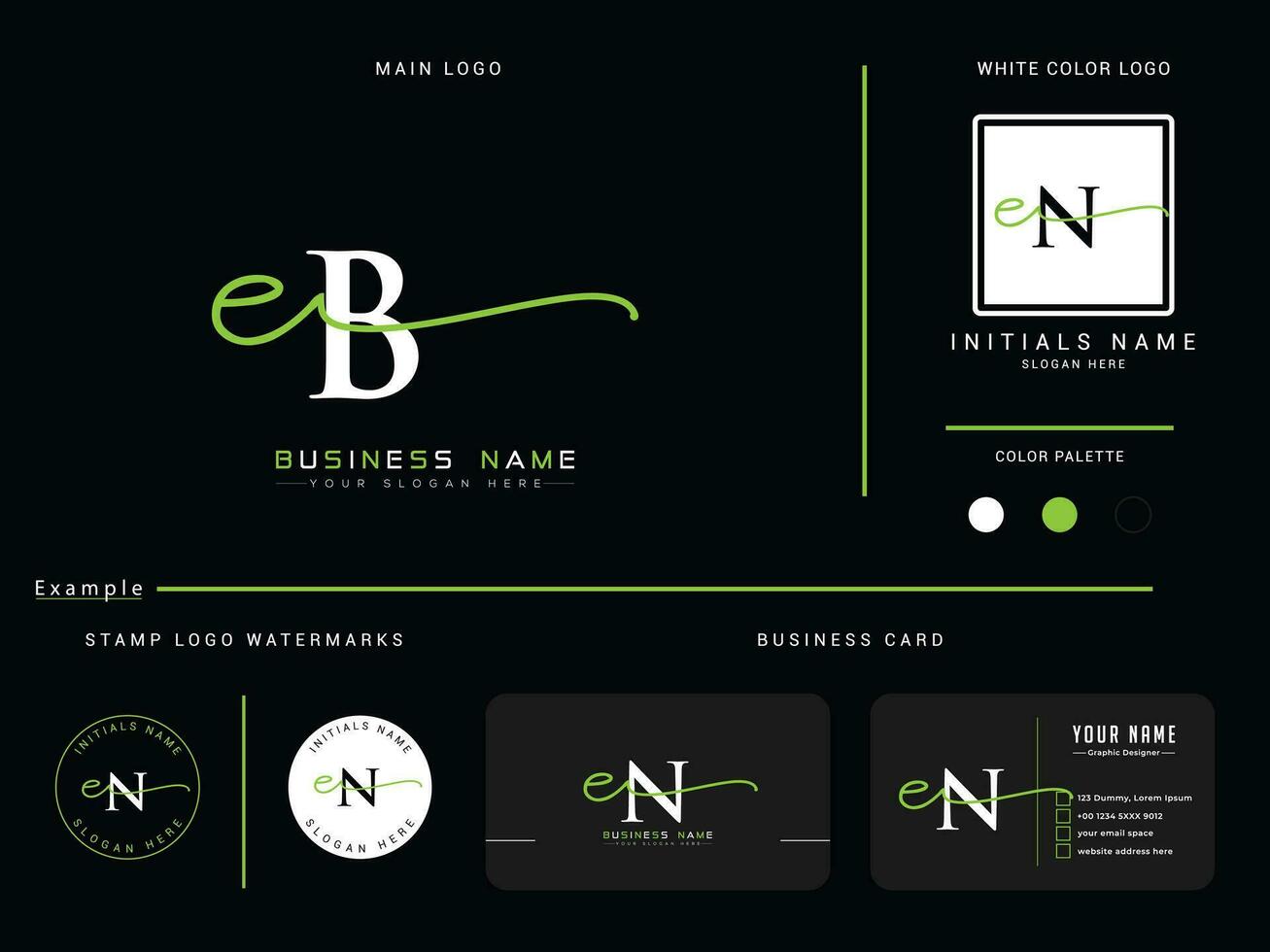 minimalistische handtekening eb luxe kleding logo, modern eb logo icoon ontwerp voor uw bedrijf vector