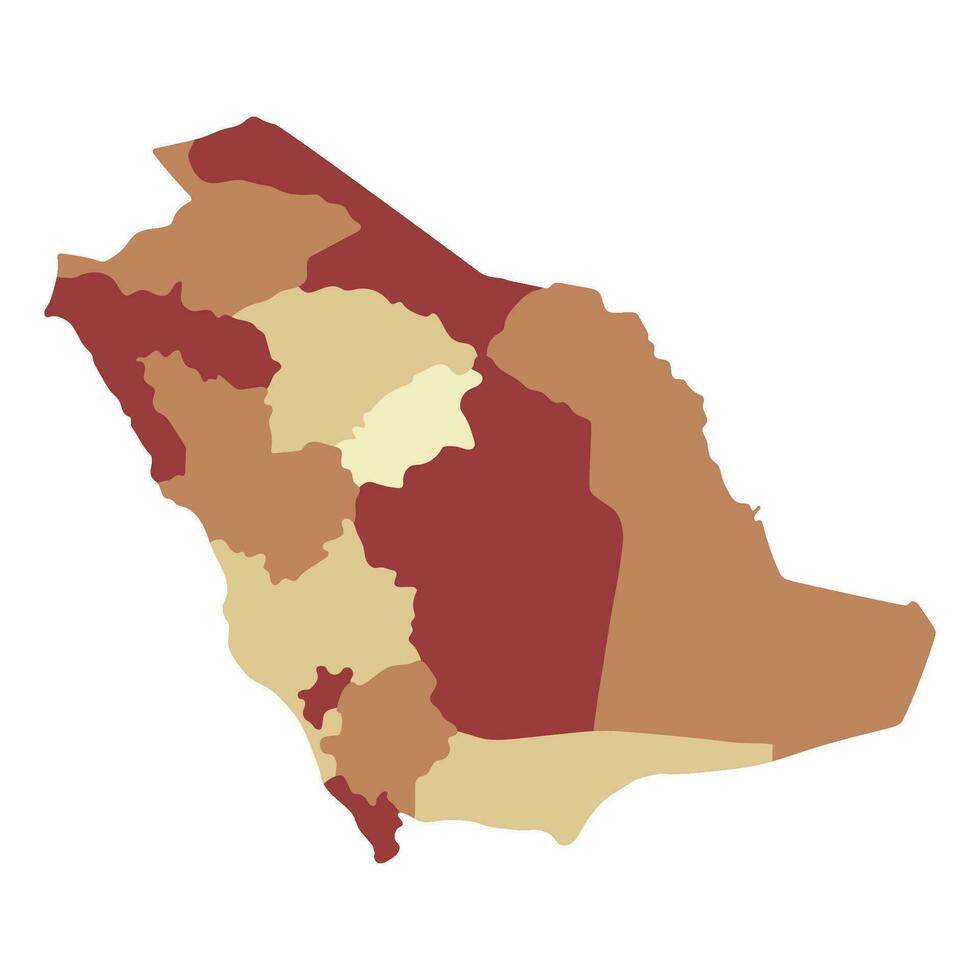 saudi Arabië kaart. kaart van saudi Arabië in administratief Regio's vector