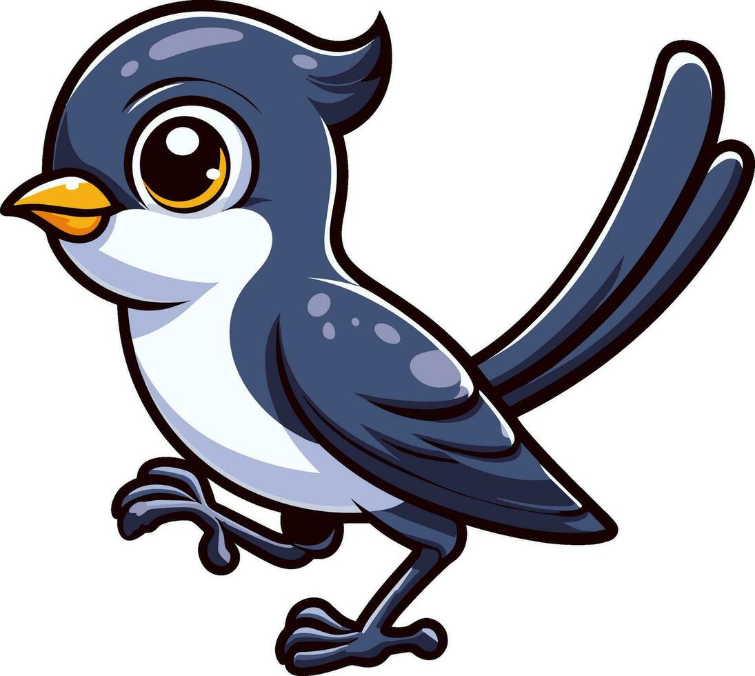 schattig vogel vector illustratie