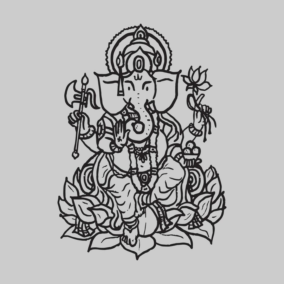 ganesh de heer van succes vector