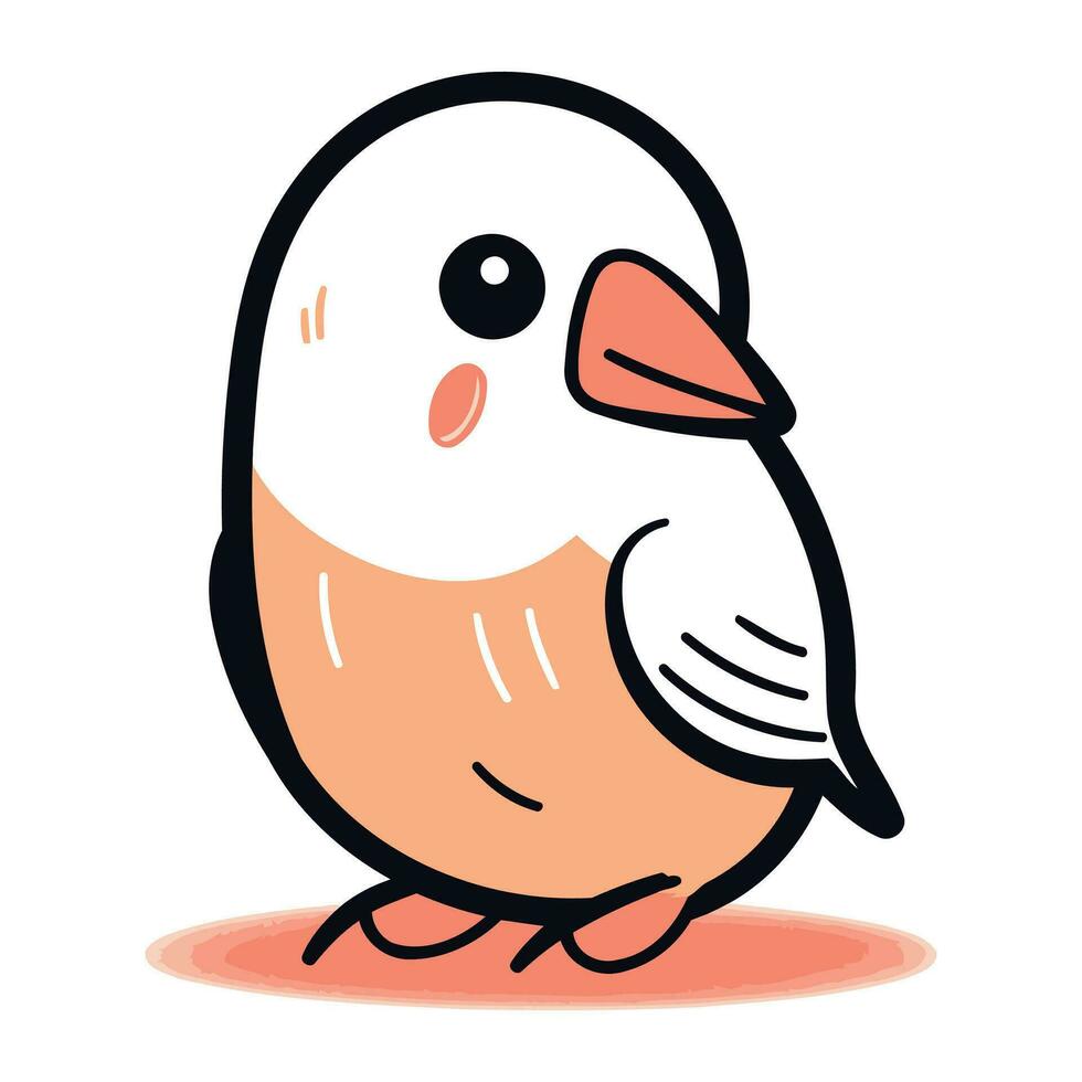 schattig weinig vogel. vector illustratie Aan wit achtergrond. geïsoleerd.