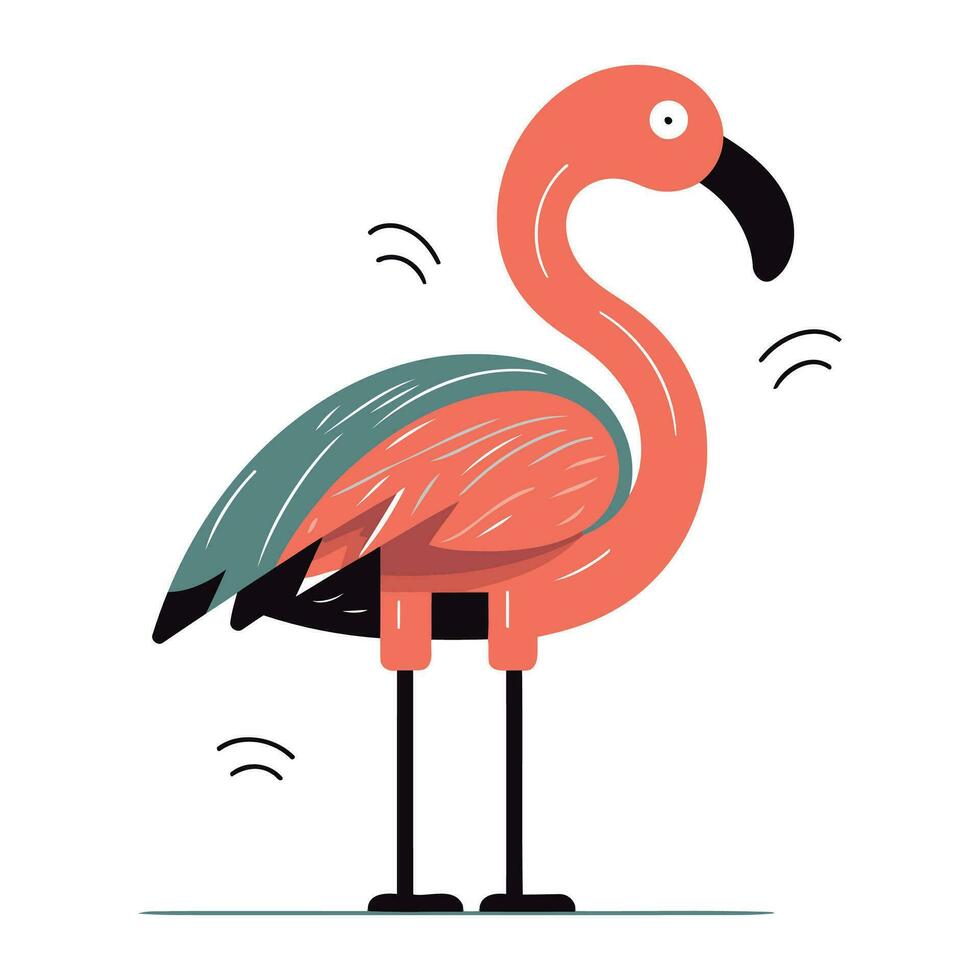 flamingo vector illustratie. schattig flamingo vogel karakter.