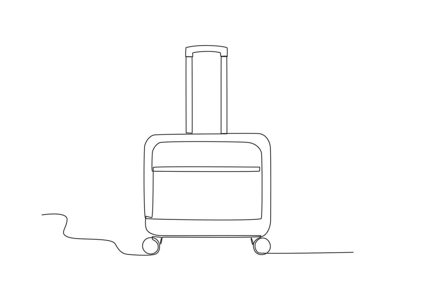 een klein koffer voor reizen vector
