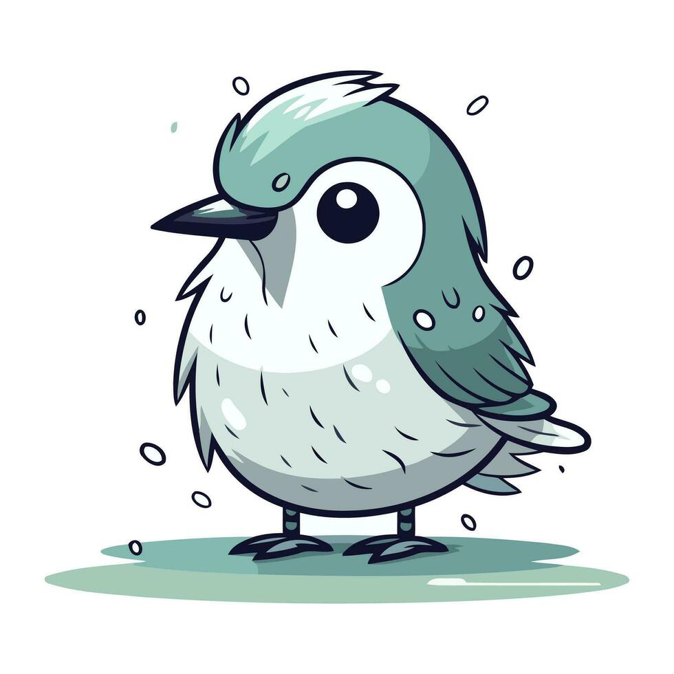 schattig tekenfilm vogel. vector illustratie geïsoleerd Aan een wit achtergrond.