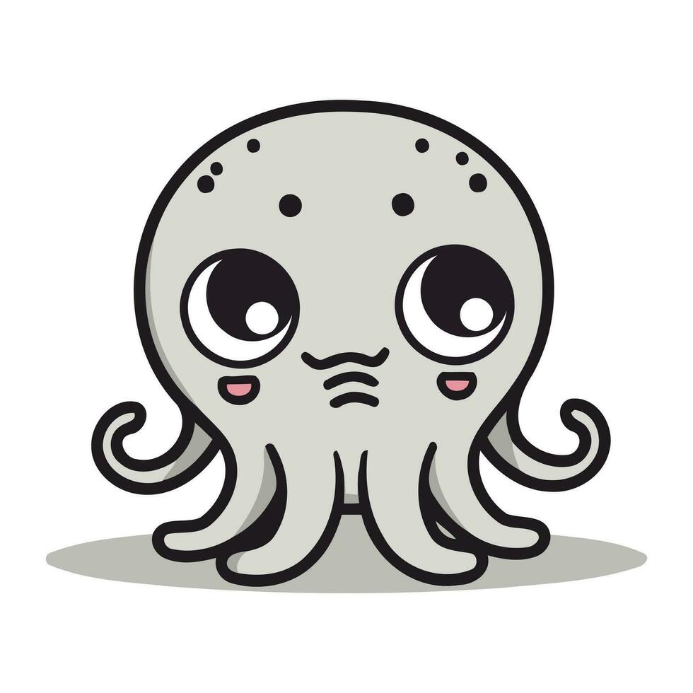 schattig Octopus tekenfilm mascotte karakter vector illustratie.