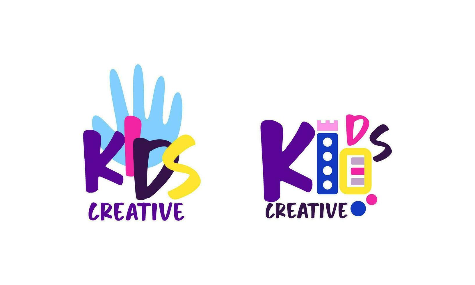 kinderen creatief en wetenschap klasse sjabloon promotionele logo vector