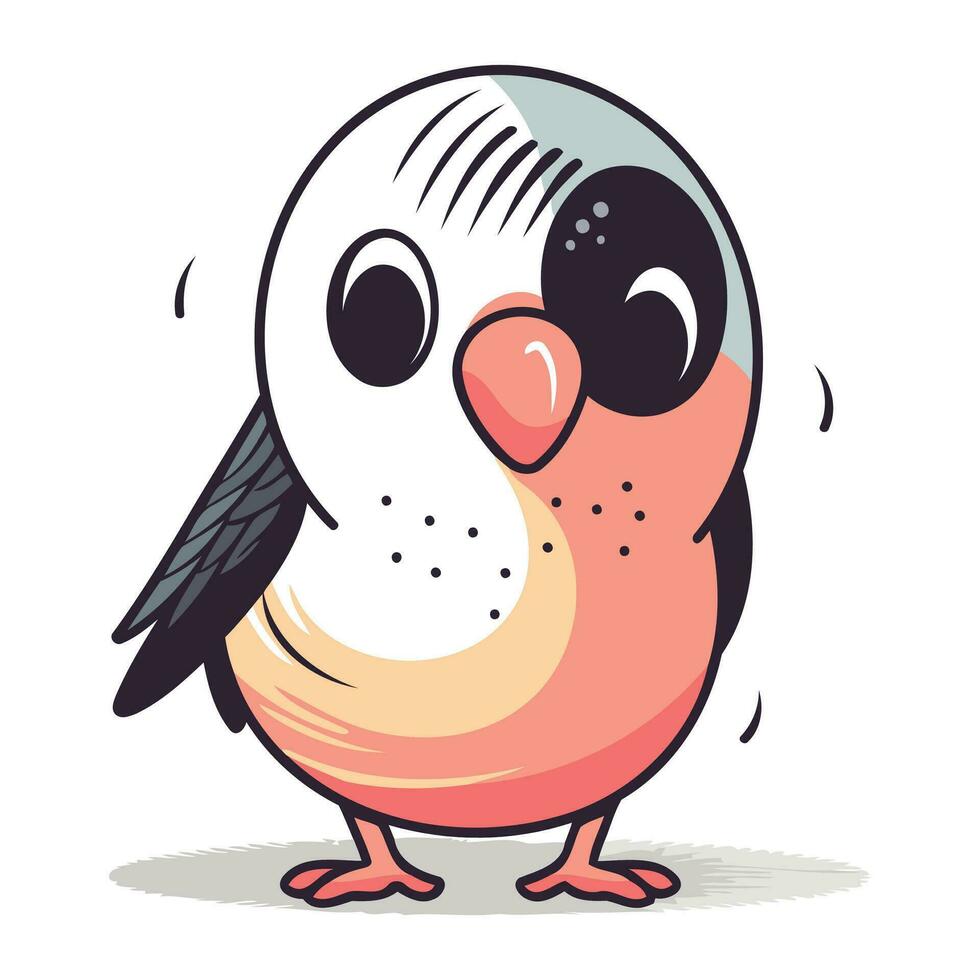 vector illustratie van schattig tekenfilm pinguïn. geïsoleerd Aan wit achtergrond.