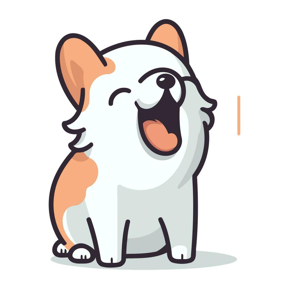 schattig corgi hond karakter. vector illustratie in tekenfilm stijl.