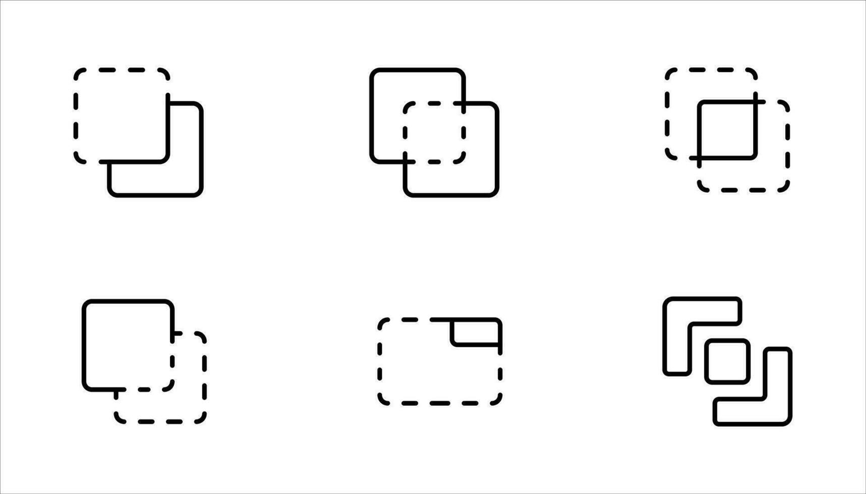 Pathfinder gereedschap interfaces rooster heerser laag icoon in verschillend stijl vector illustratie. laag vector pictogrammen ontworpen in gevuld, schets, lijn en beroerte stijl kan worden gebruikt voor web,