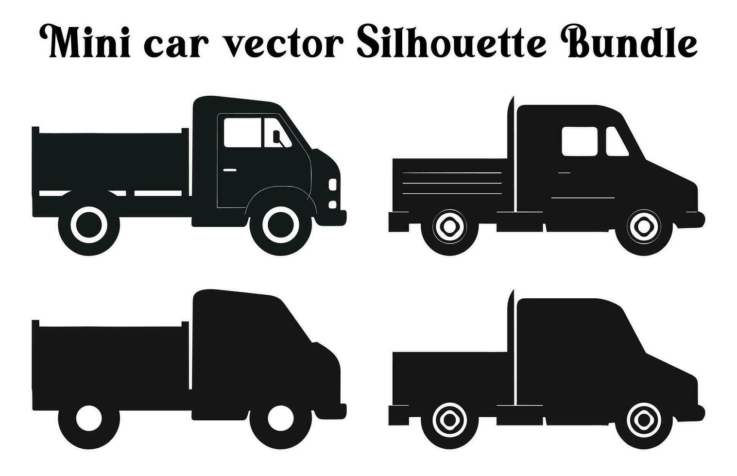 vrachtauto vector zwart silhouetten bundel vrij, reeks van auto vector silhouet clip art