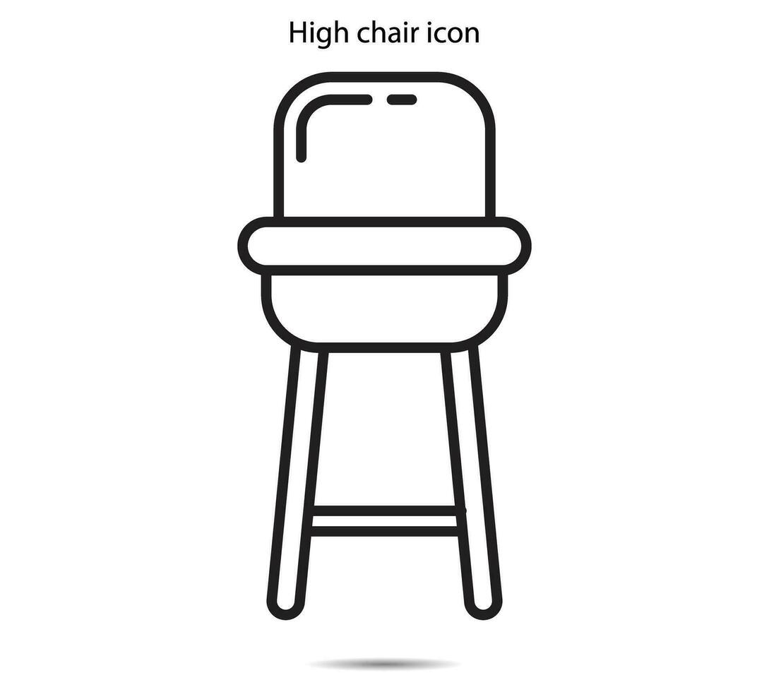 hoog stoel icoon vector