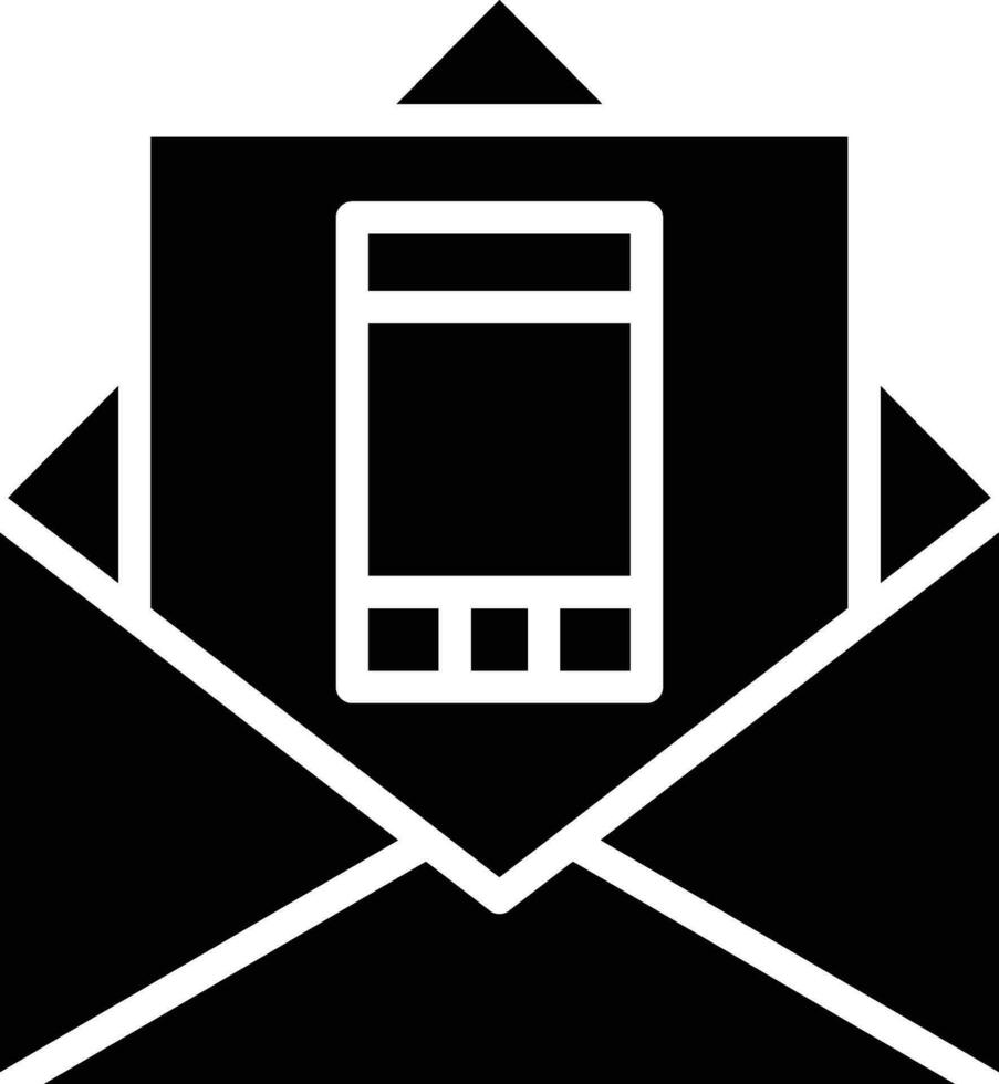 mobiel mail vector icoon ontwerp illustratie
