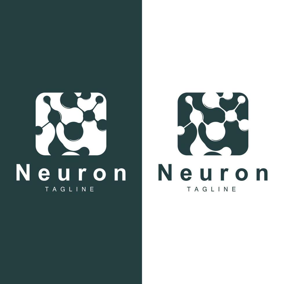 neuron logo, CEL dna netwerk vector, en deeltje technologie, gemakkelijk illustratie sjabloon ontwerp vector