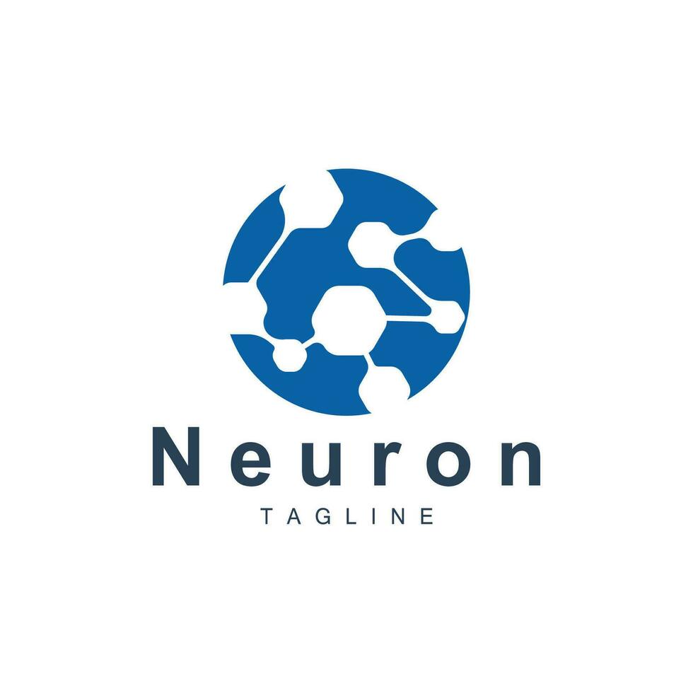 neuron logo, CEL dna netwerk vector, en deeltje technologie, gemakkelijk illustratie sjabloon ontwerp vector