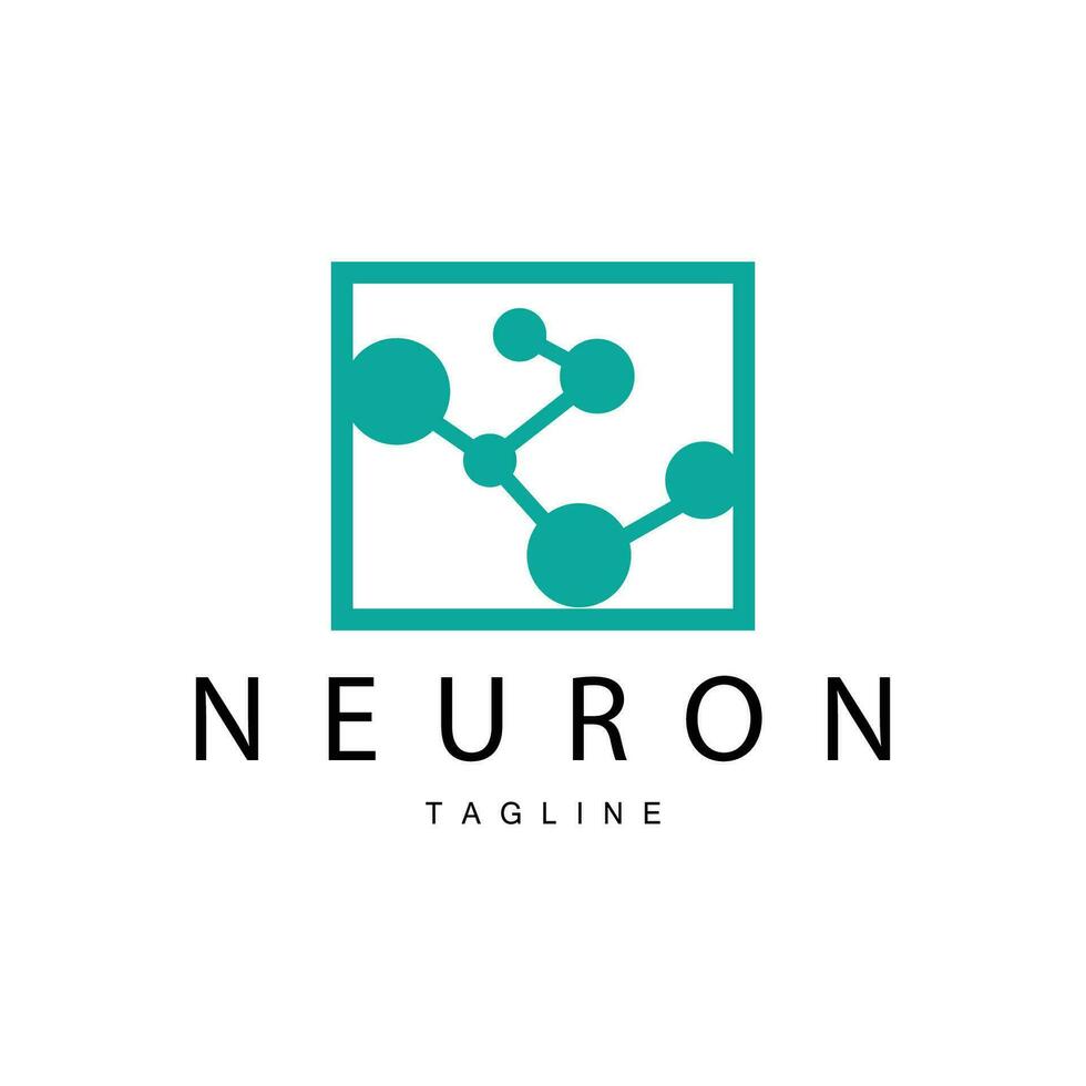 neuron logo, CEL dna netwerk vector, en deeltje technologie, gemakkelijk illustratie sjabloon ontwerp vector