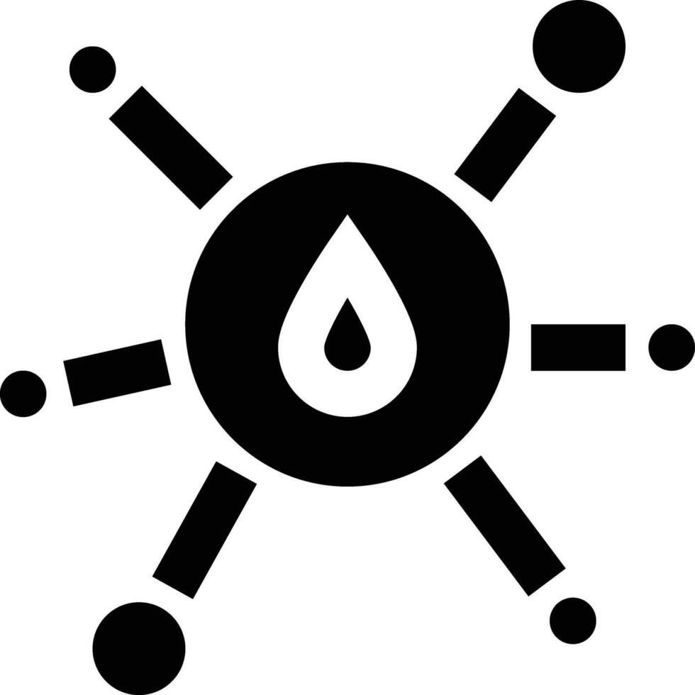 olie molecuul vector icoon ontwerp illustratie