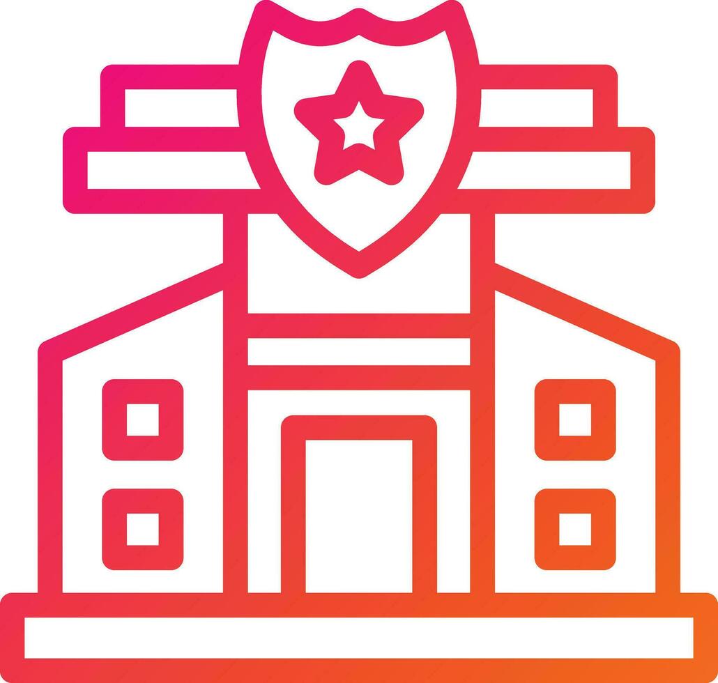 politiebureau vector pictogram ontwerp illustratie