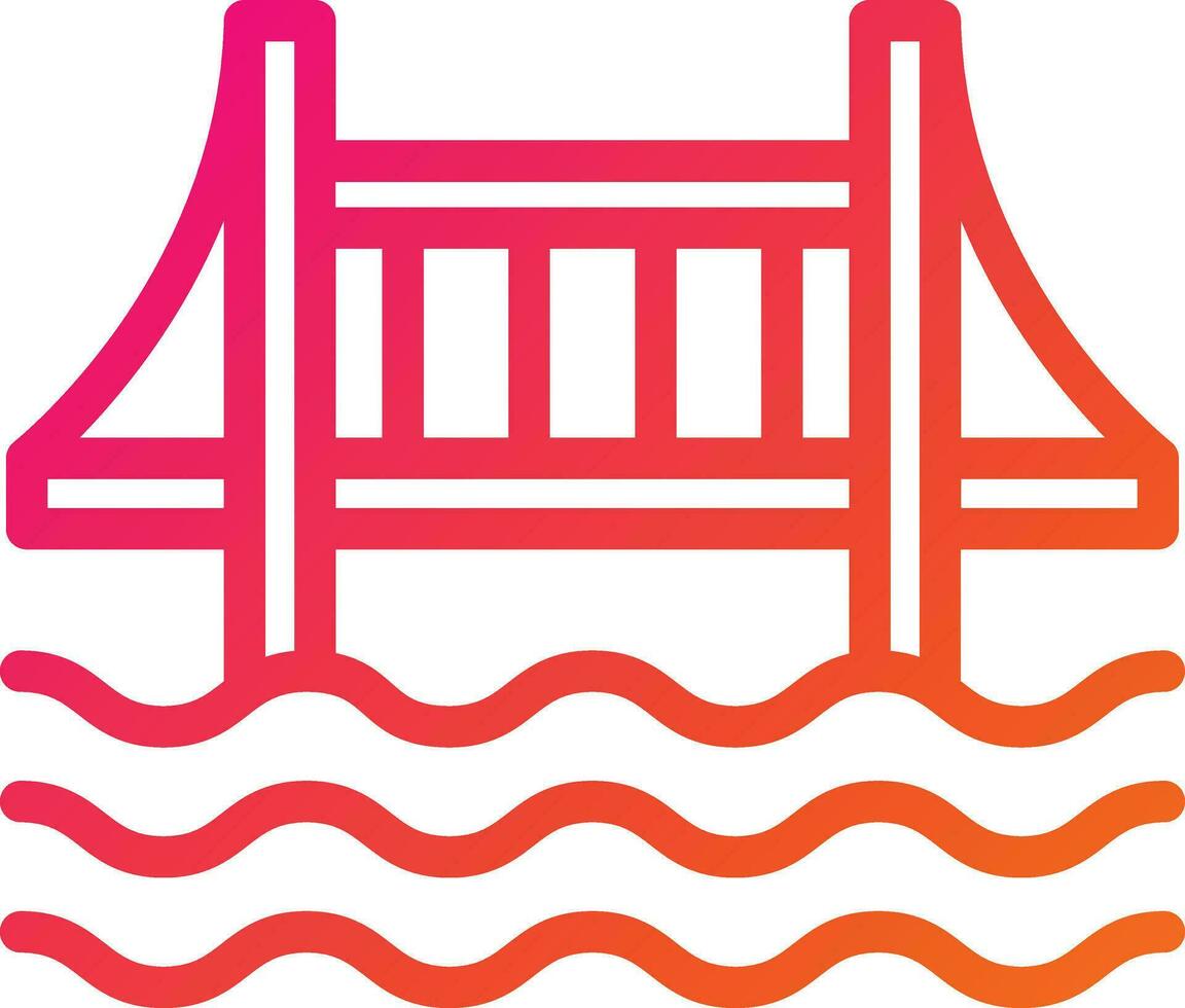 brug vector pictogram ontwerp illustratie