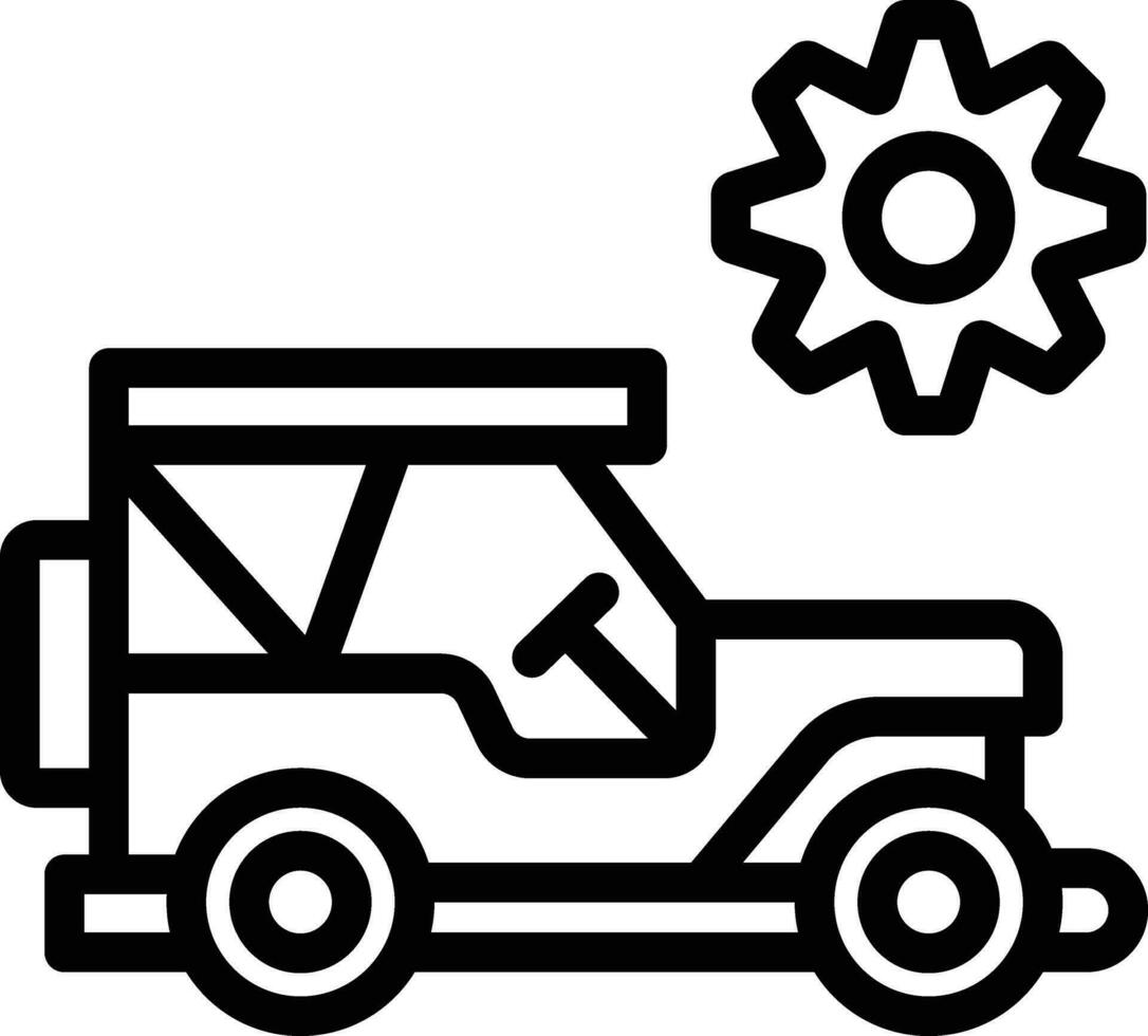 jeep onderhoud vector icoon ontwerp illustratie