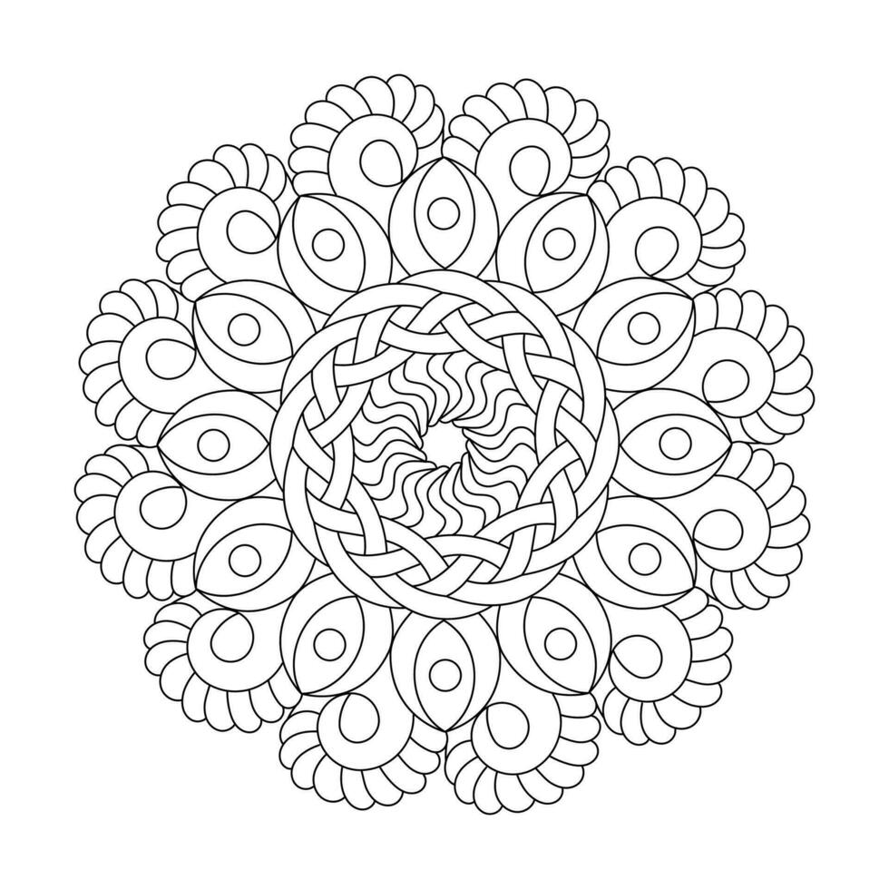 keltisch mandala kalmte spiraal kleur boek bladzijde voor kdp boek interieur vector