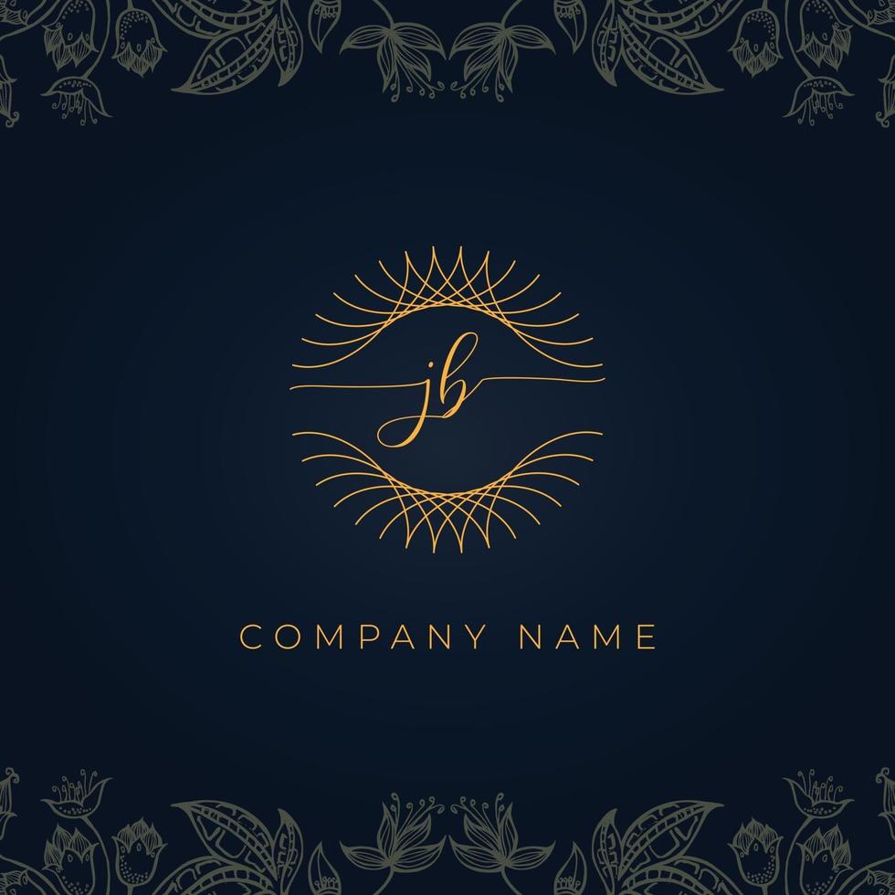 elegant luxe letter jb-logo. vector