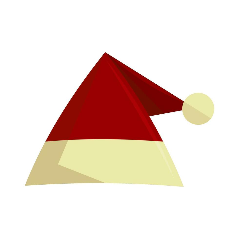 de kerstman claus hoofdtooi. rood vacht de kerstman claus hoed. vlak vector illustratie geïsoleerd Aan wit achtergrond.