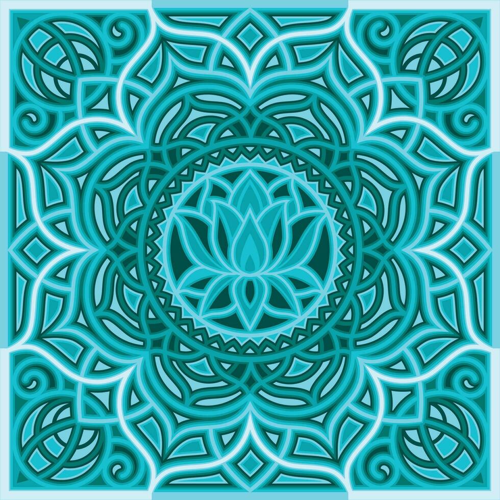 mandala laser besnoeiing sjabloon, meerlagig muur kunst decoratie vector