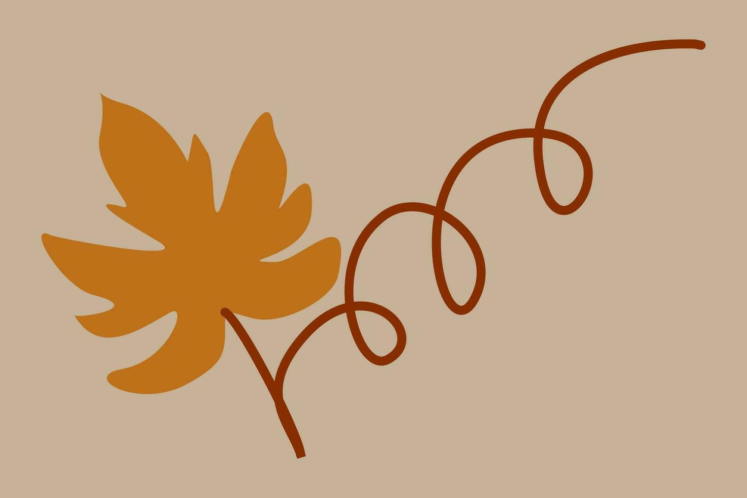 hand- getrokken pompoen blad en fabriek in geel herfst kleuren geïsoleerd Aan romig achtergrond. tuin vector seizoensgebonden ontwerp element. plantkunde of bloemen grafisch illustratie voor kaart, kruidenier logo.