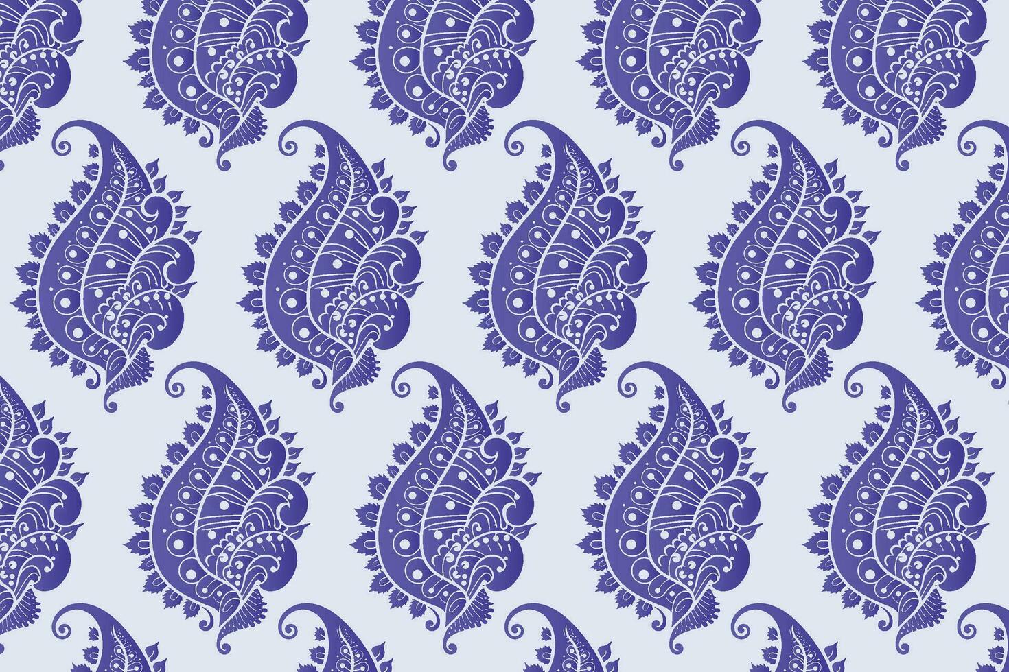 blauw paisley patroon Aan wit achtergrond vector