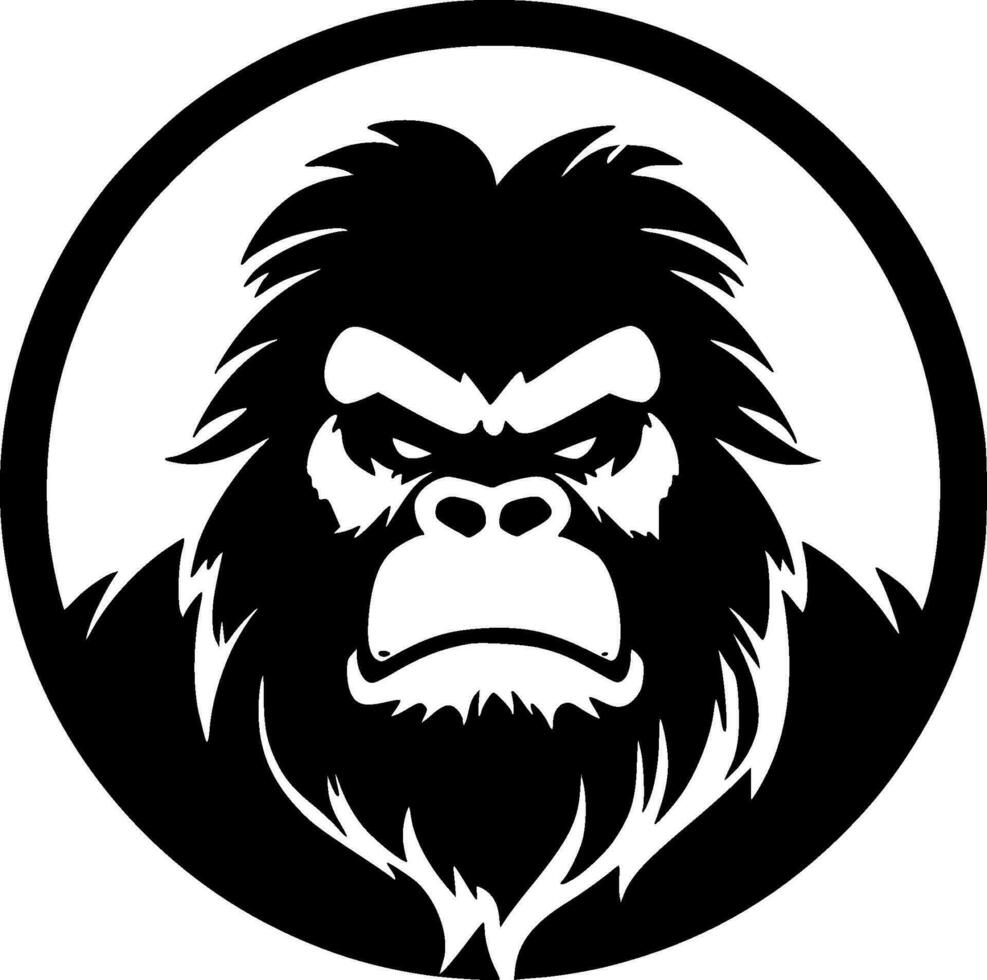 gorilla - minimalistische en vlak logo - vector illustratie