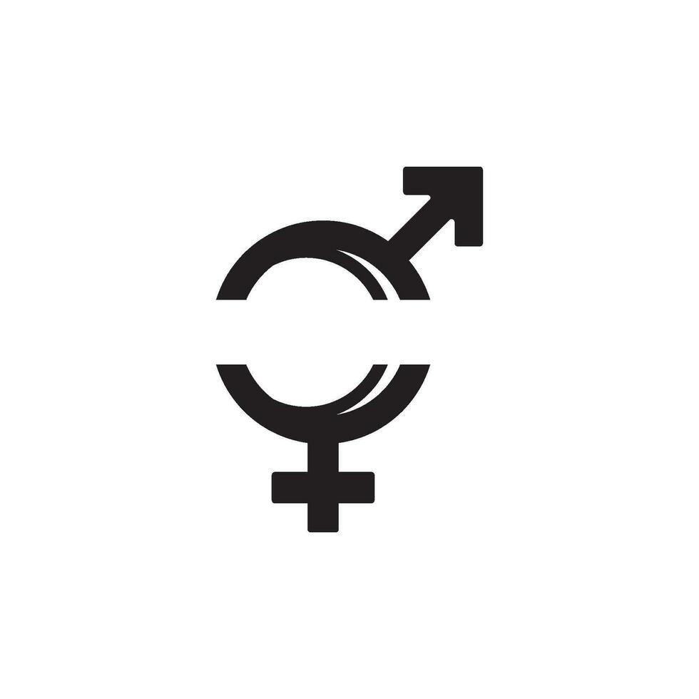 geslacht logo icoon symbool vector ontwerp sjabloon illustratie.