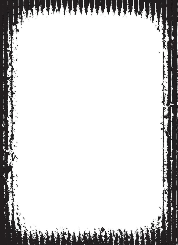 een wit plein kader Aan een gebarsten muur, grunge grens, achtergronden getextureerde fotografisch effect sjabloon vector